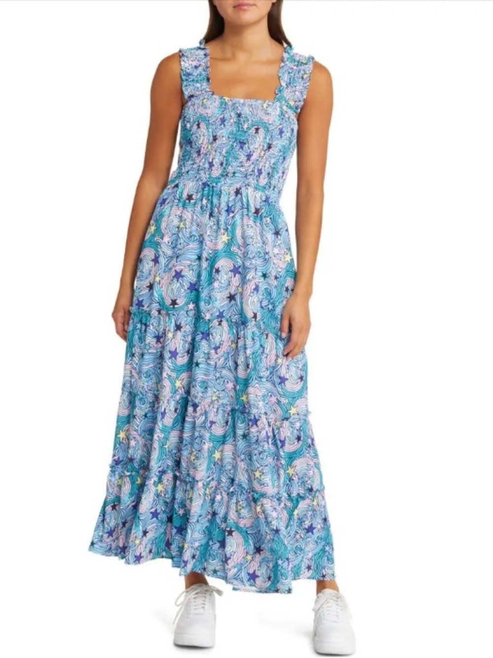 Dressed in La La - Rule Breaker Smocked Maxi Sundress - Size M